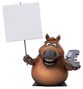 Fun horse - 3D Illustration