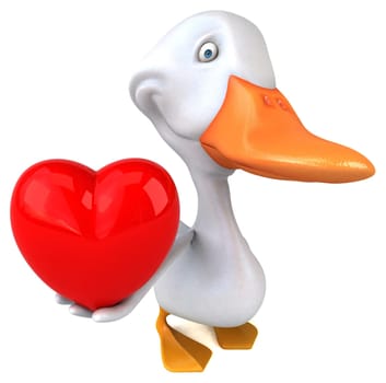 Fun duck - 3D Illustration