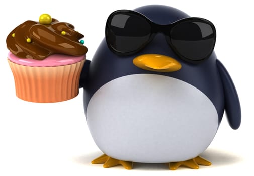Fun penguin - 3D Illustration