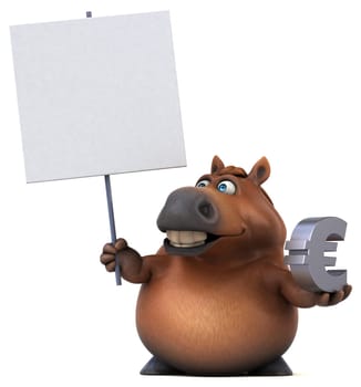 Fun horse - 3D Illustration