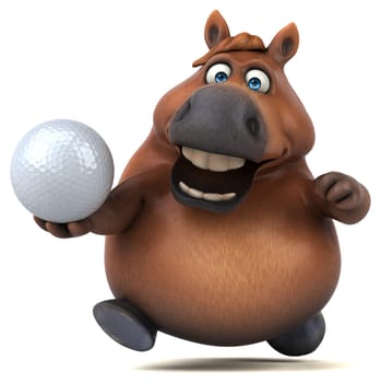 Fun horse - 3D Illustration