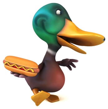 Fun duck - 3D Illustration