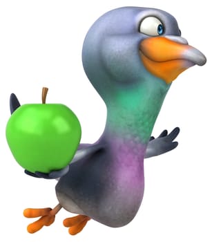 Fun pigeon - 3D Illustration