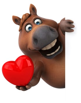 Fun horse - 3D Illustration