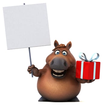 Fun horse - 3D Illustration