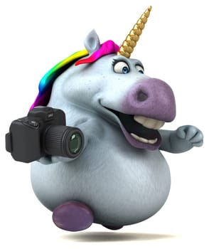 Fun unicorn - 3D Illustration