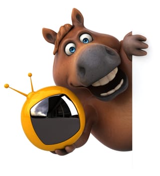 Fun horse - 3D Illustration