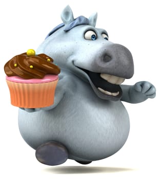 Fun horse - 3D Illustration