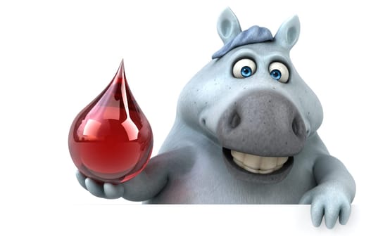 Fun horse - 3D Illustration
