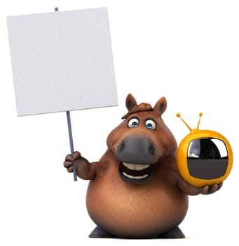 Fun horse - 3D Illustration