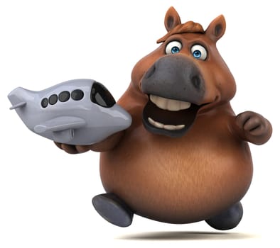 Fun horse - 3D Illustration