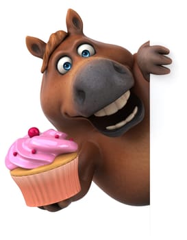 Fun horse - 3D Illustration