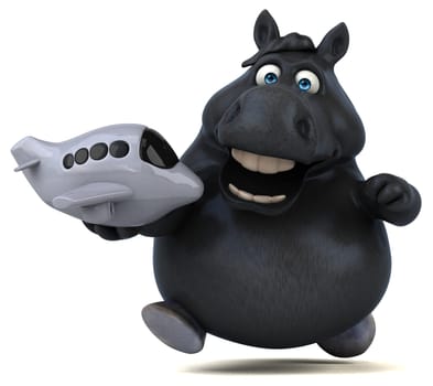 Fun horse - 3D Illustration