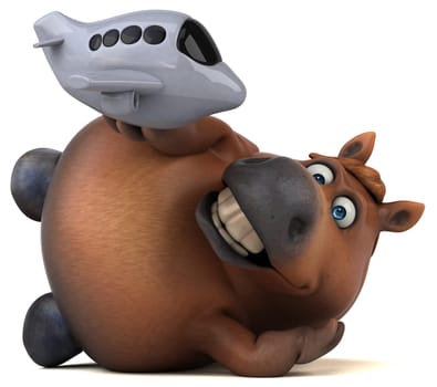 Fun horse - 3D Illustration