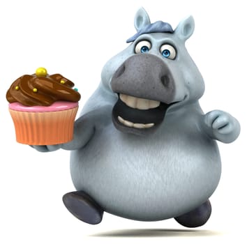 Fun horse - 3D Illustration