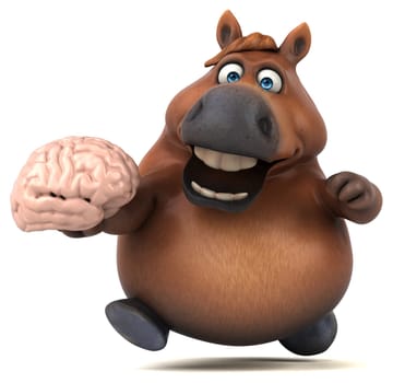 Fun horse - 3D Illustration