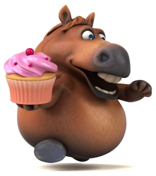Fun horse - 3D Illustration