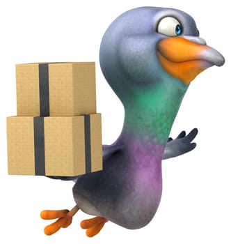 Fun pigeon - 3D Illustration