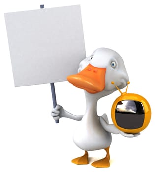 Fun duck - 3D Illustration