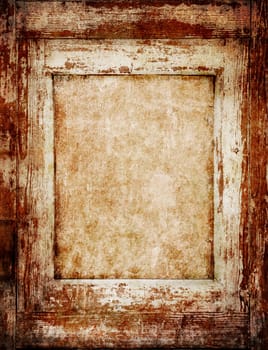 Vintage wooden frame with empty space inside
