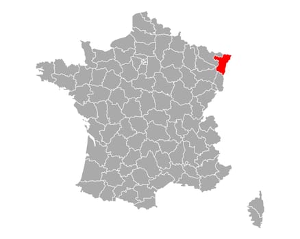 Map of Bas-Rhin in France