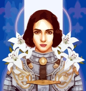 joan of arc heroine saint illustration
