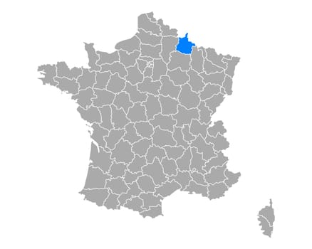 Map of Ardennes in France