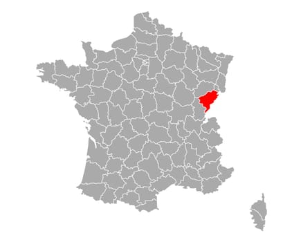 Map of Doubs in France