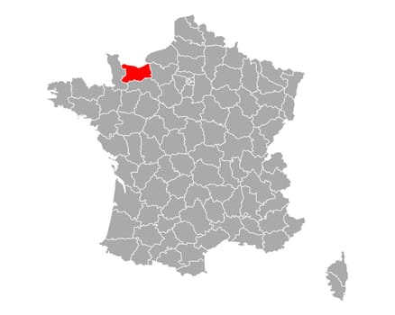 Map of Calvados in France
