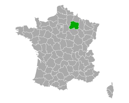Map of Marne in France