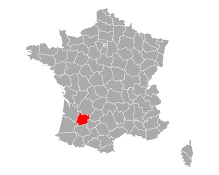 Map of Lot-et-Garonne in France