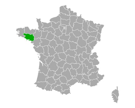 Map of Morbihan in France