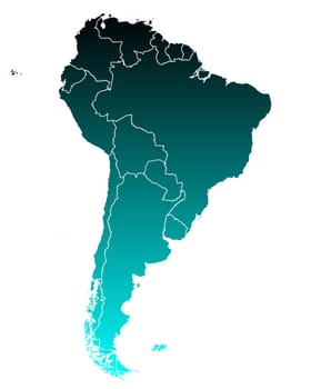 Map of South America
