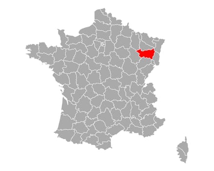 Map of Vosges in France