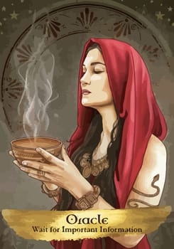 oracle tarot mystic magic illustrarion