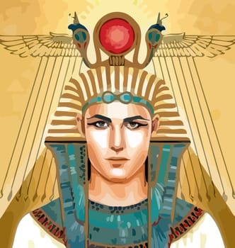ancient egyptian pharaoh  illustration