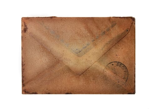 Vintage envelope isolated over white