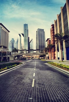 Cityscape in retro style