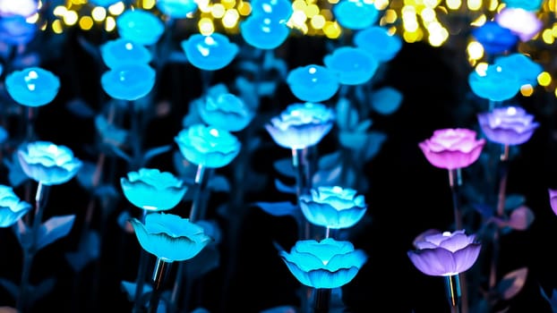 Rose background. Rose lanterns, part of Beauty and the Beast installation at Festival of Light.