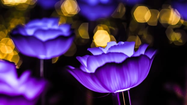 Rose background. Rose lanterns, part of Beauty and the Beast installation at Festival of Light.