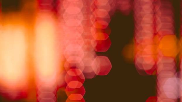 Blurry silhouette man with bokeh, festival lighting  background