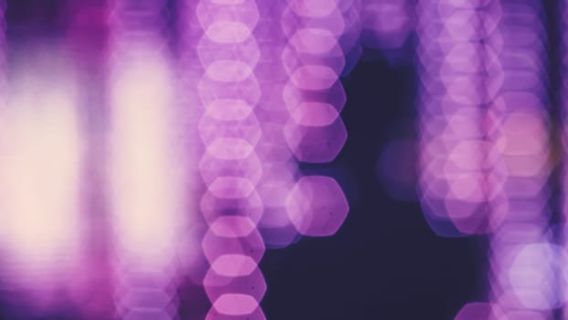 Blurry silhouette man with bokeh, festival lighting  background