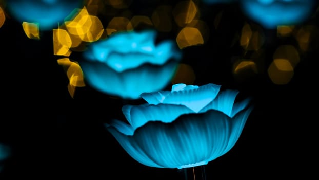 Rose background. Rose lanterns, part of Beauty and the Beast installation at Festival of Light.