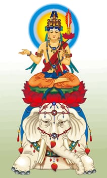 Avalokitesvara Bodhisattva chinese culture holy illustration
