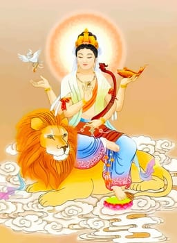 Avalokitesvara Bodhisattva chinese culture holy illustration