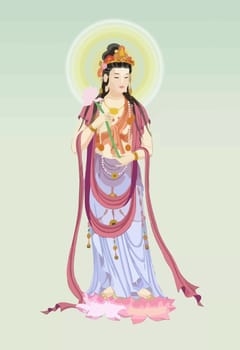 Avalokitesvara Bodhisattva chinese culture holy illustration
