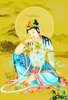 Avalokitesvara Bodhisattva chinese culture holy illustration