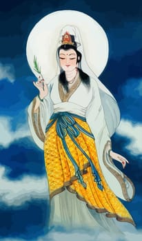 Avalokitesvara Bodhisattva chinese culture holy illustration