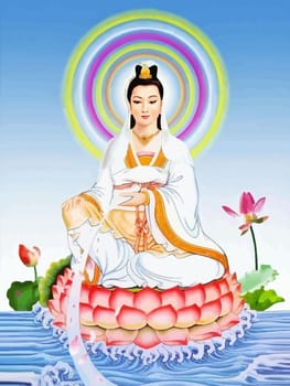 Avalokitesvara Bodhisattva chinese culture holy illustration