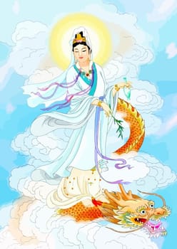 Avalokitesvara Bodhisattva chinese culture holy illustration